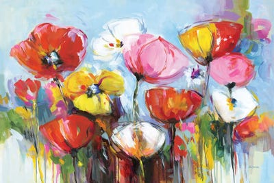 Olivine - Canvas Prints: Joyful Flowers by Leon Devenice