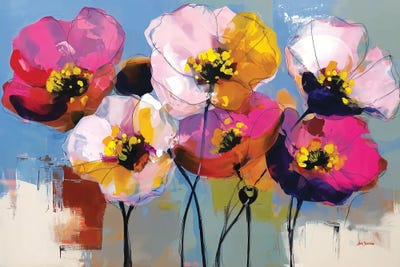 Celery - Canvas Prints: Joyful Flowers II by Leon Devenice