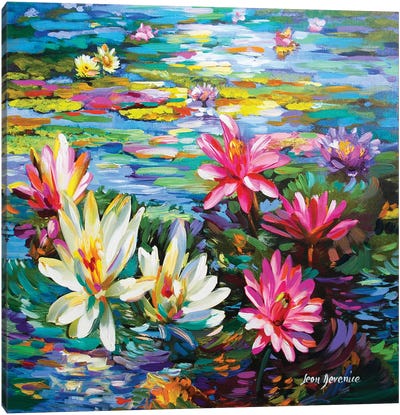 Purity Canvas Art Print - Water Lilies Collection