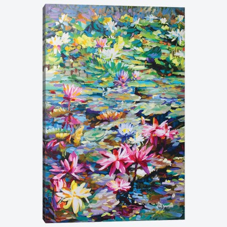 Sacred Lily Pond Canvas Print #DVI68} by Leon Devenice Canvas Print