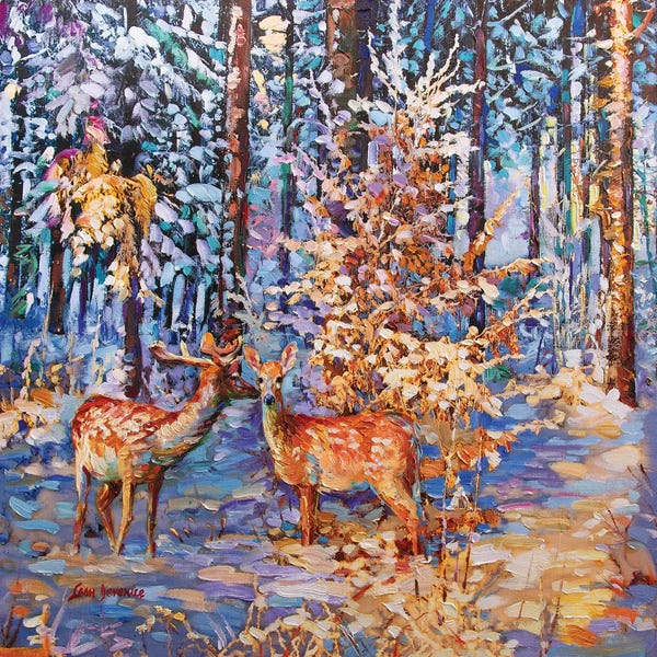 Deer: A Tender Kiss by Leon Devenice