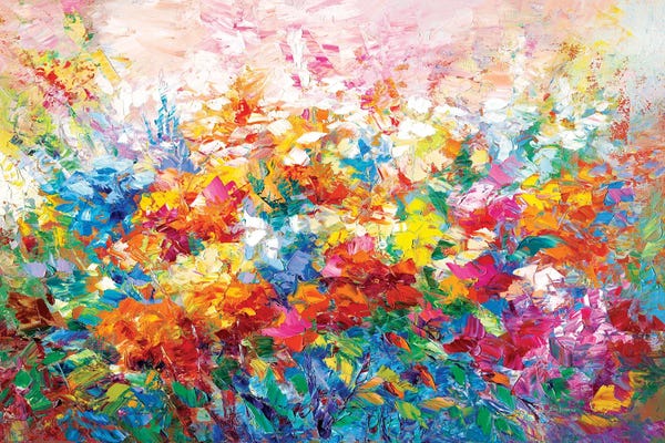 Large Floral & Botanical Art - Canvas Prints: Summer Glory by Leon Devenice