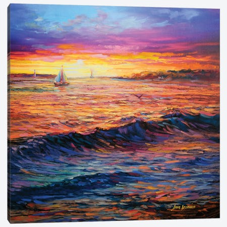 Sunset Embrace Canvas Print #DVI81} by Leon Devenice Canvas Print