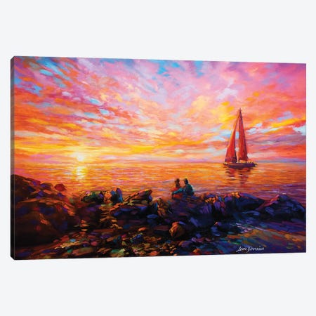 Sunset Melody Canvas Print #DVI82} by Leon Devenice Art Print