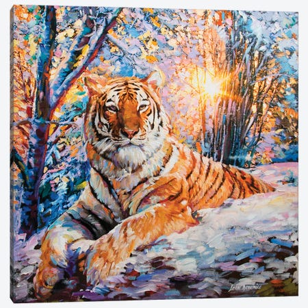 Tiger Prince Canvas Print #DVI95} by Leon Devenice Art Print
