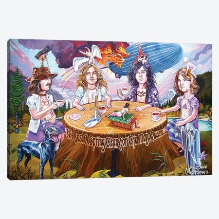 Riding The Zep Canvas Print #DVM19} by Dave MacDowell Canvas Wall Art