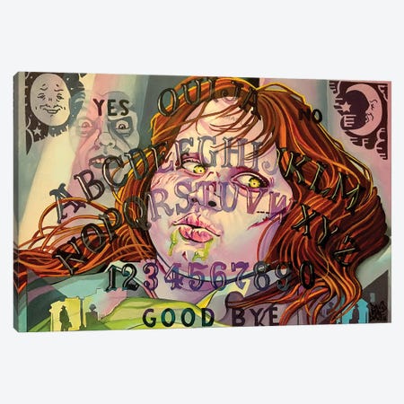Exorcist Ouija Board Canvas Print #DVM6} by Dave MacDowell Canvas Wall Art