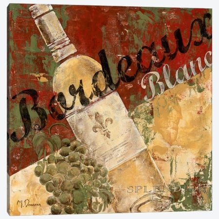 Bordeaux Blanc Canvas Print #DVN11} by Maria Donovan Canvas Print