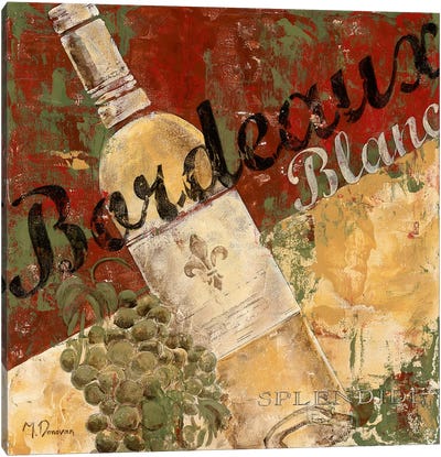 Bordeaux Blanc Canvas Art Print