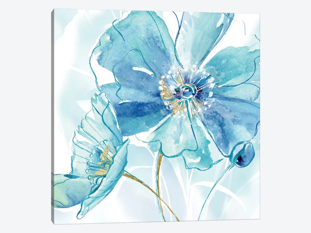Blue Spring Poppy I by Maria Donovan 1-piece Canvas Art