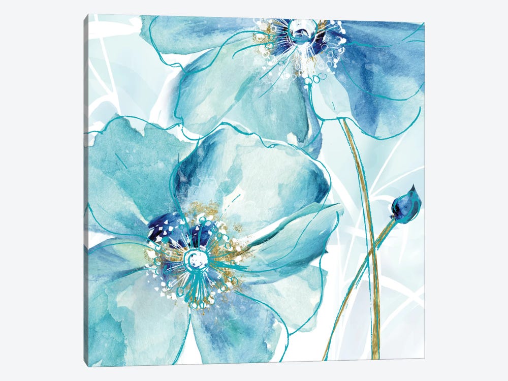 Blue Spring Poppy II by Maria Donovan 1-piece Art Print