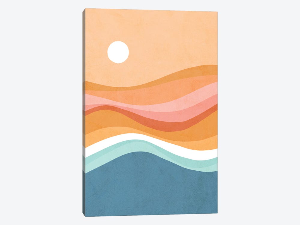 Rainbow Waves Seascape by Dominique Vari 1-piece Canvas Print