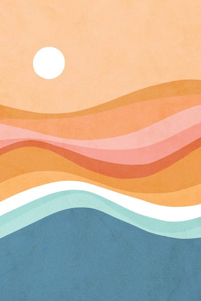 Dominique Vari: Rainbow Waves Seascape by Dominique Vari