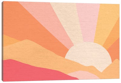 Retro Rainbow Landscape I Canvas Art Print - Sun Art