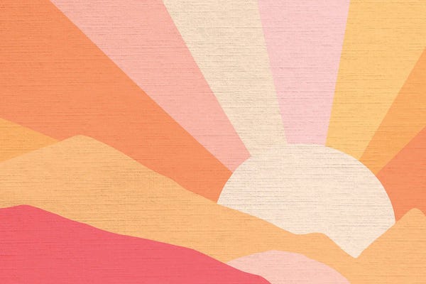 Shape Up: Retro Rainbow Landscape I by Dominique Vari