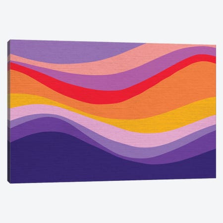 Retro Rainbow Wave I Canvas Print #DVR111} by Dominique Vari Canvas Print