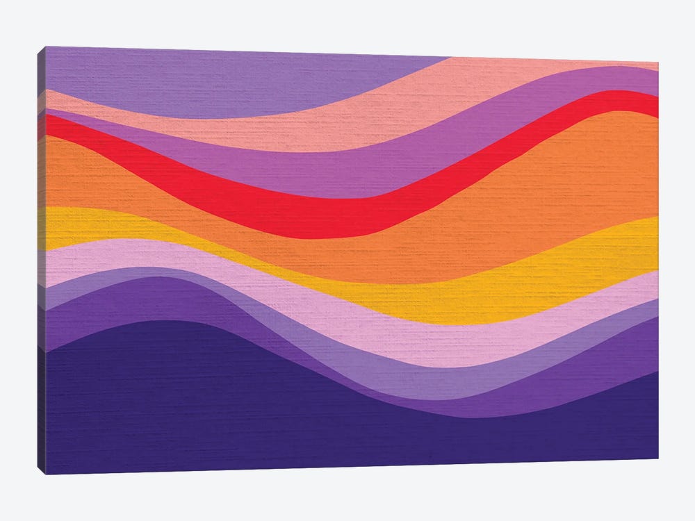 Retro Rainbow Wave I by Dominique Vari 1-piece Art Print