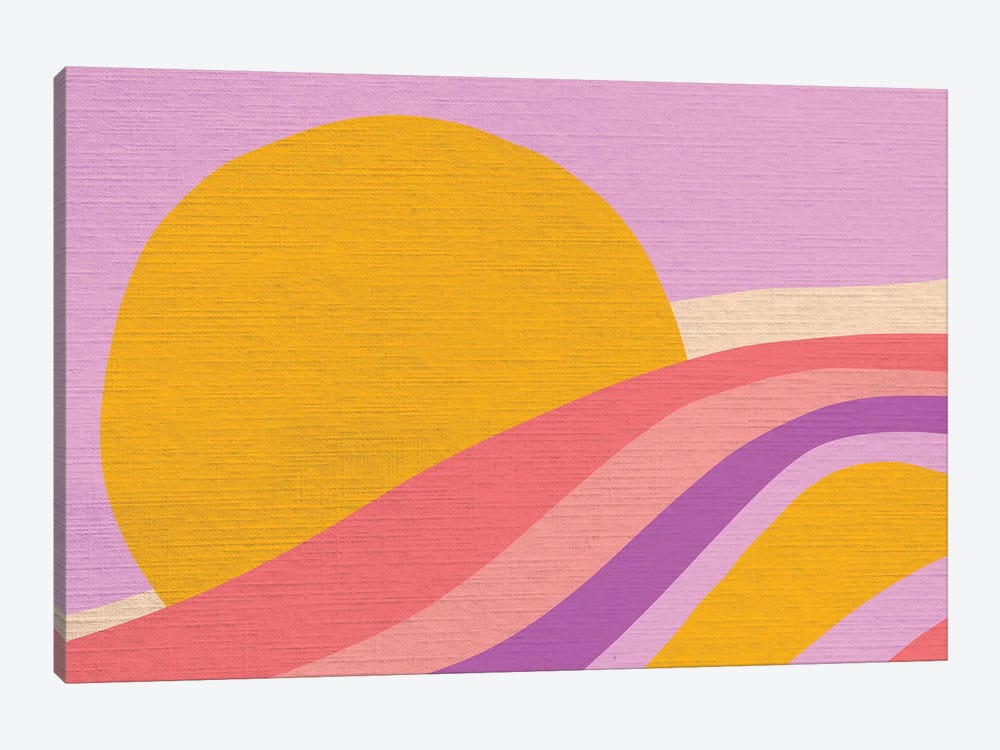 Retro Rainbow Wave III by Dominique Vari 1-piece Canvas Print