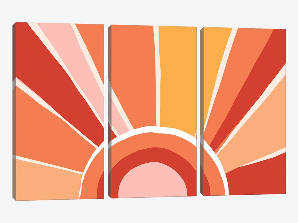 Retro Sunshine I by Dominique Vari 3-piece Art Print