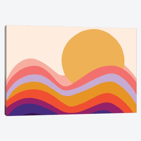 Retro Waves II Canvas Print #DVR117} by Dominique Vari Canvas Wall Art