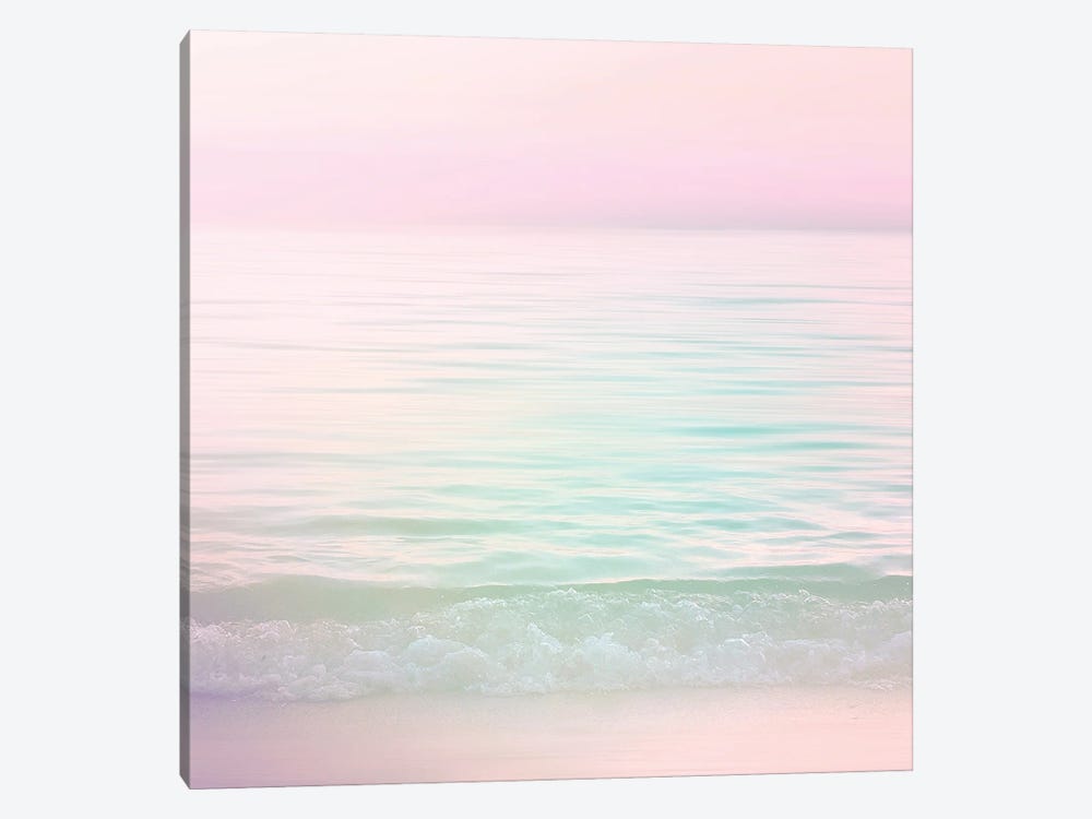 Dreamy Pastel Seascape I Pink Square by Dominique Vari 1-piece Canvas Artwork