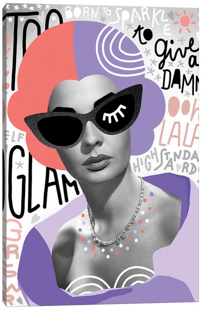 Fashiongirl II Too Glam Canvas Art Print - Dominique Vari