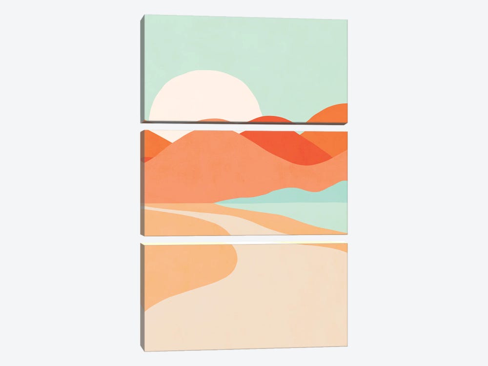Oasis Sunset by Dominique Vari 3-piece Canvas Art