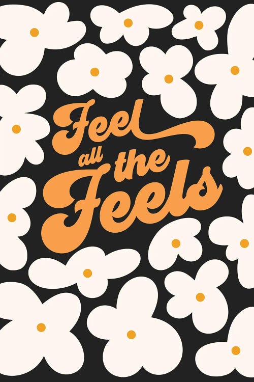 Feel All The Feels Retro Floral by Dominique Vari wall art