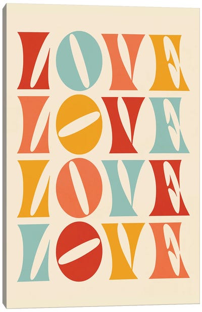 Love Love Love Canvas Art Print - Dominique Vari