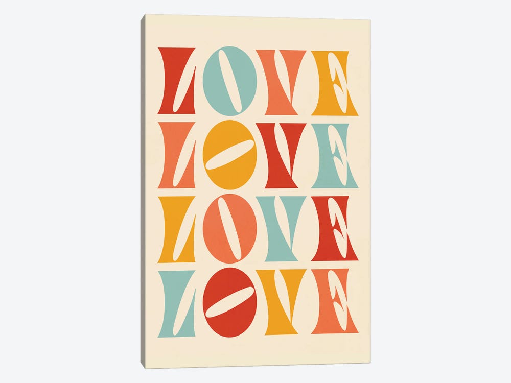 Love Love Love by Dominique Vari 1-piece Canvas Art Print