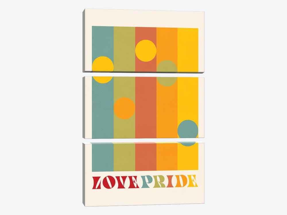 Love Pride 3-piece Canvas Wall Art