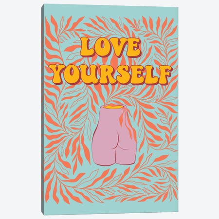 Love Yourself Canvas Print #DVR157} by Dominique Vari Canvas Art