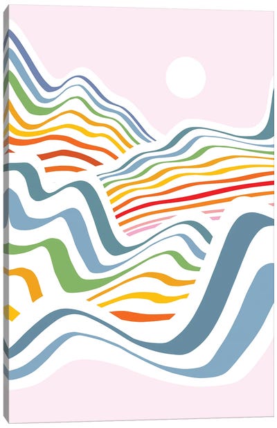 Rainbow Waves III Canvas Art Print - Dominique Vari