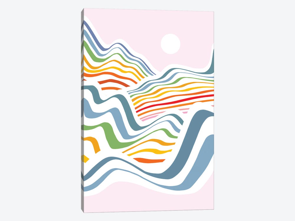Rainbow Waves III by Dominique Vari 1-piece Canvas Wall Art