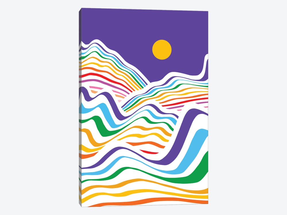 Rainbow Waves V by Dominique Vari 1-piece Canvas Print