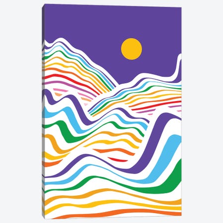 Rainbow Waves V Canvas Print #DVR162} by Dominique Vari Canvas Artwork
