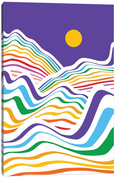 Rainbow Waves V Canvas Art Print - Dominique Vari