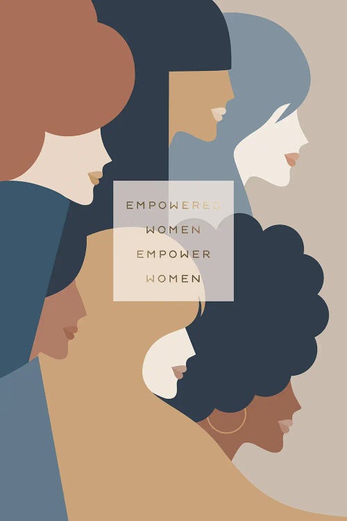 Girl Power Empowered Woman Earthy Stationery by Dominique Vari wall art