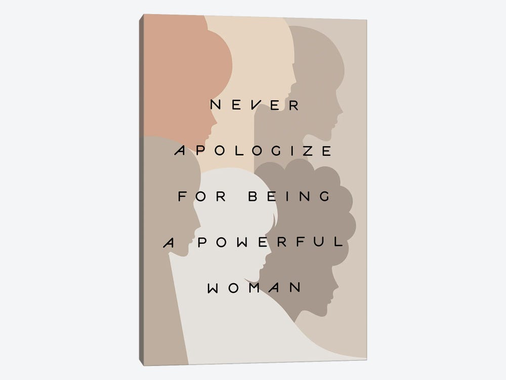 Girl Power Never Apologize Pastel by Dominique Vari 1-piece Canvas Art Print