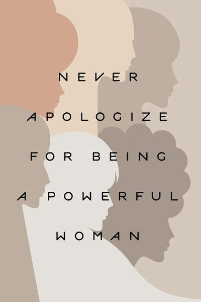 Inspirational Office: Girl Power Never Apologize Pastel by Dominique Vari