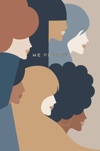 Inspirational Office: Girl Power We Persist Earthy Stationery by Dominique Vari