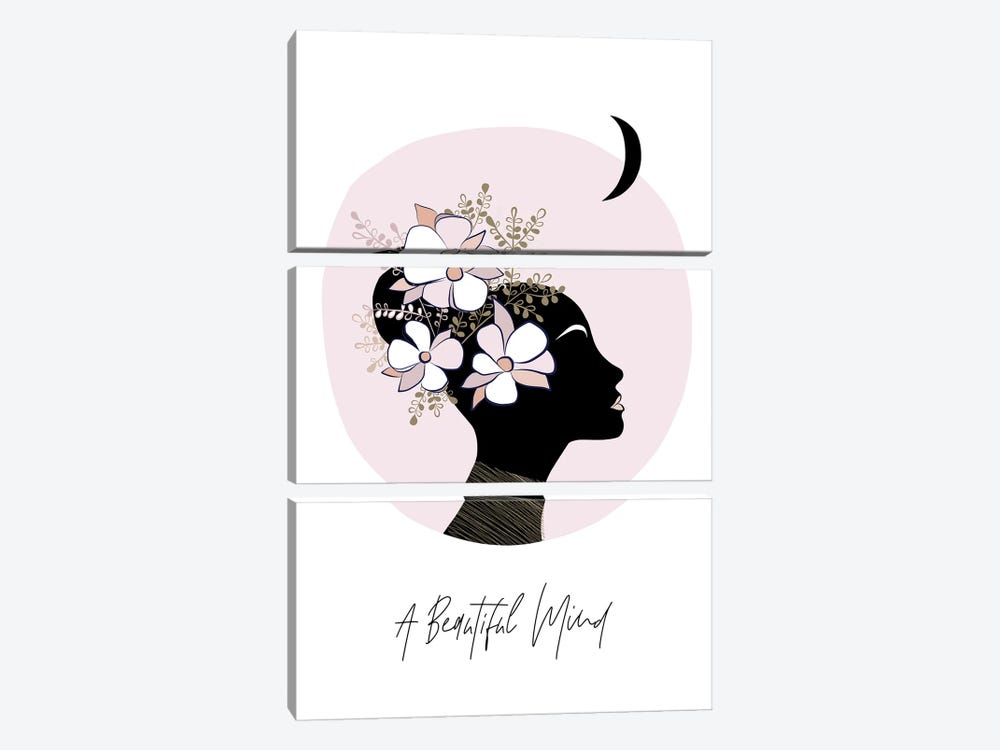 Girl II A Beautiful Mind by Dominique Vari 3-piece Canvas Art