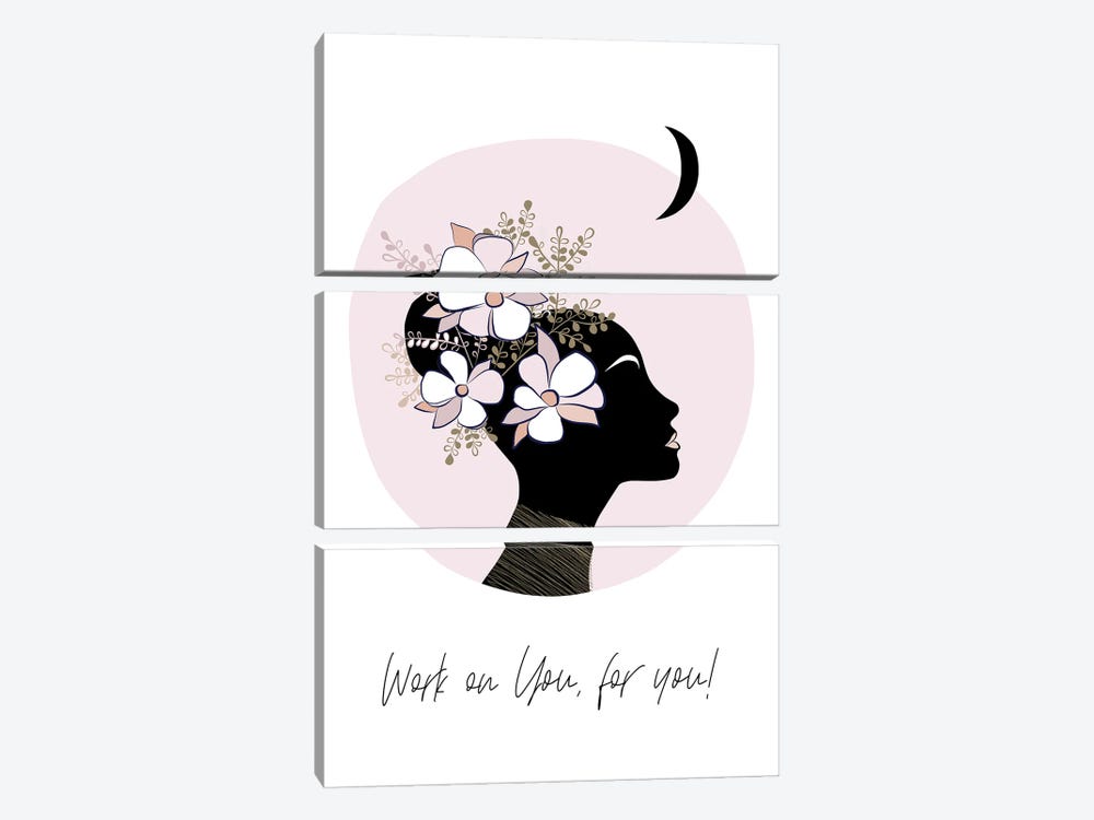 Girl II Work On You by Dominique Vari 3-piece Canvas Art