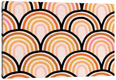 Growing Rainbow Blush Mat I Canvas Art Print - '70s Aesthetic