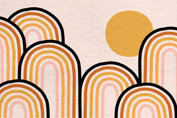 '70s Aesthetic: Growing Rainbow Blush Mat II by Dominique Vari
