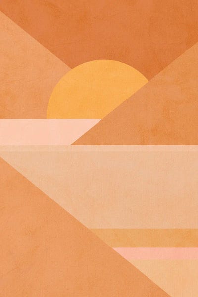 Shape Up: Midmod Geo II Earthy Sunset by Dominique Vari