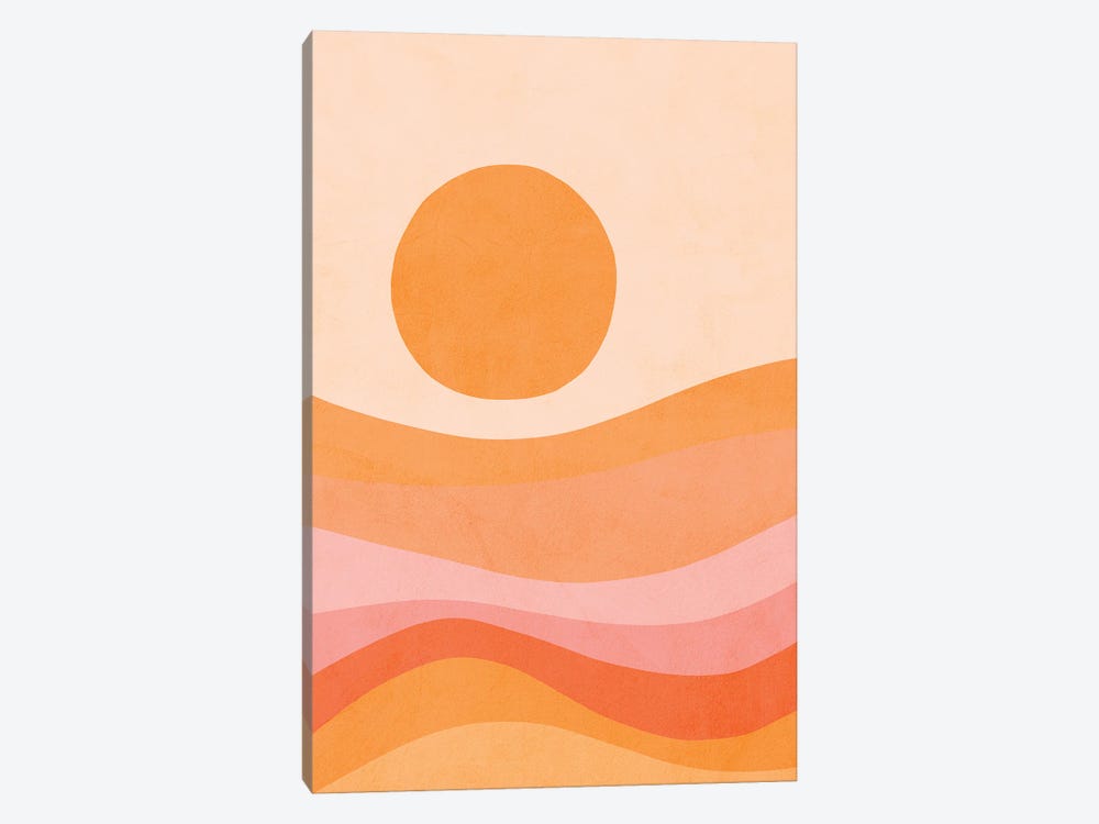 Midmod Golden Summer Sunset by Dominique Vari 1-piece Art Print