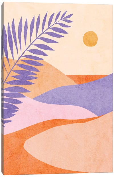 Midmod Tropical Summer IIII Lilac Canvas Art Print - '70s Sunsets