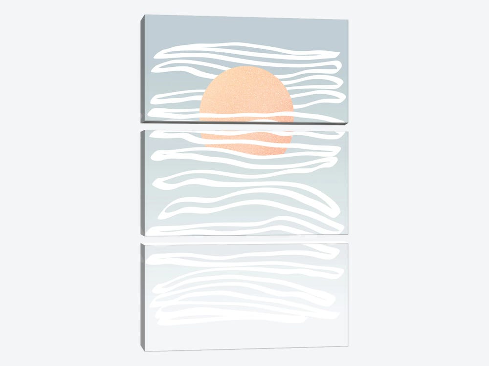 Minimal Sun Stream by Dominique Vari 3-piece Canvas Art Print