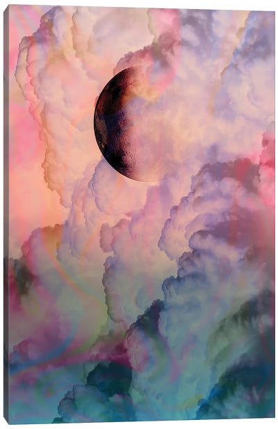 Moon On Renaissance Sky Canvas Art Print - Dominique Vari